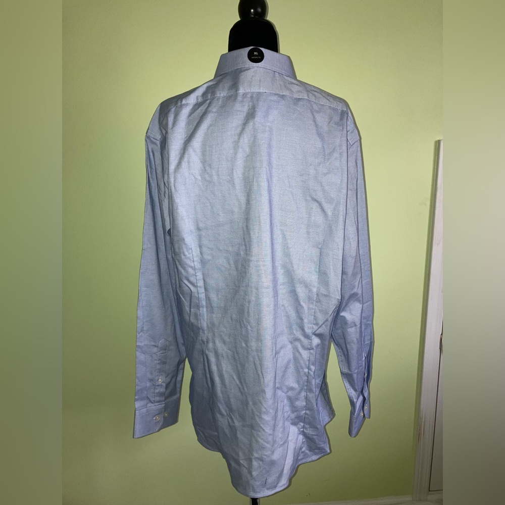 Mens Banana Republic NEW wrinkle resistant button front shirt sz XL blue cotton - Picture 2 of 5